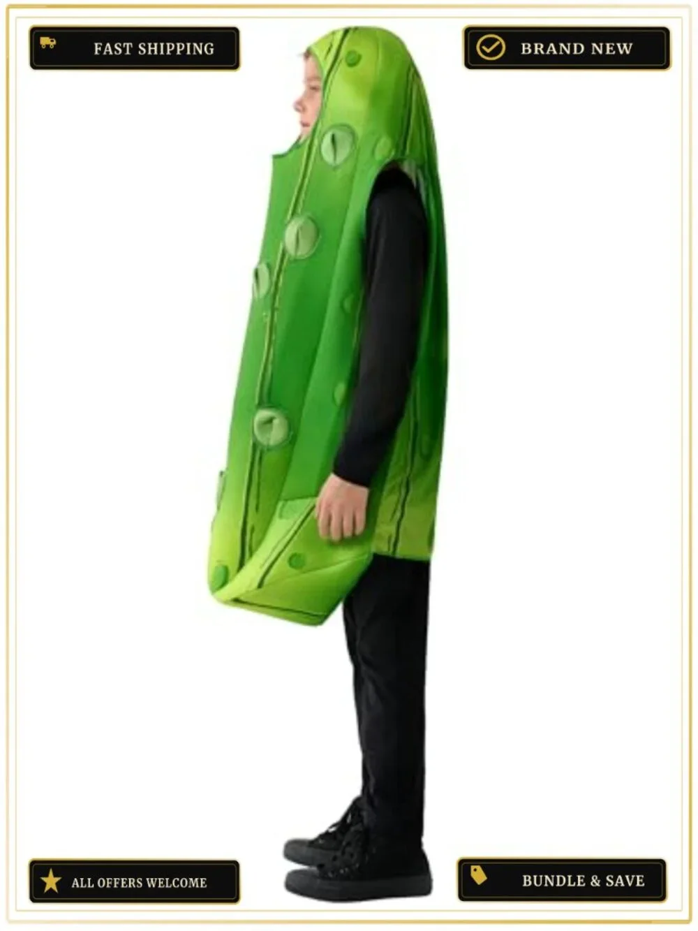 Kids Pickle Costume 3D Warts Polyester Jumpsuit Halloween Dress Up Cosplay